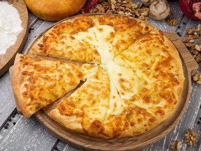 Хачапури по-мегрельски с двойным сыром