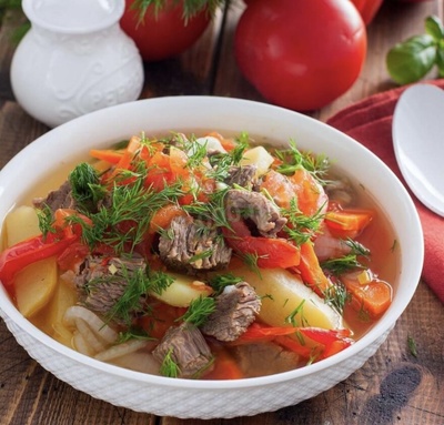 хашлама с говядиной